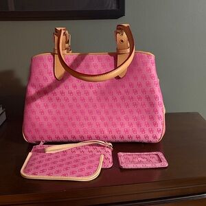Dooney and Burke tote with accessories